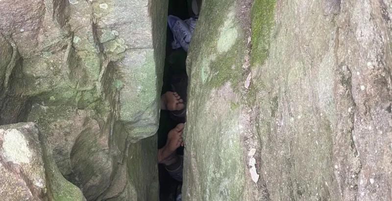 Lady Gets Stuck Between Rocks For 7 hrs. Trying to Retrieve Phone